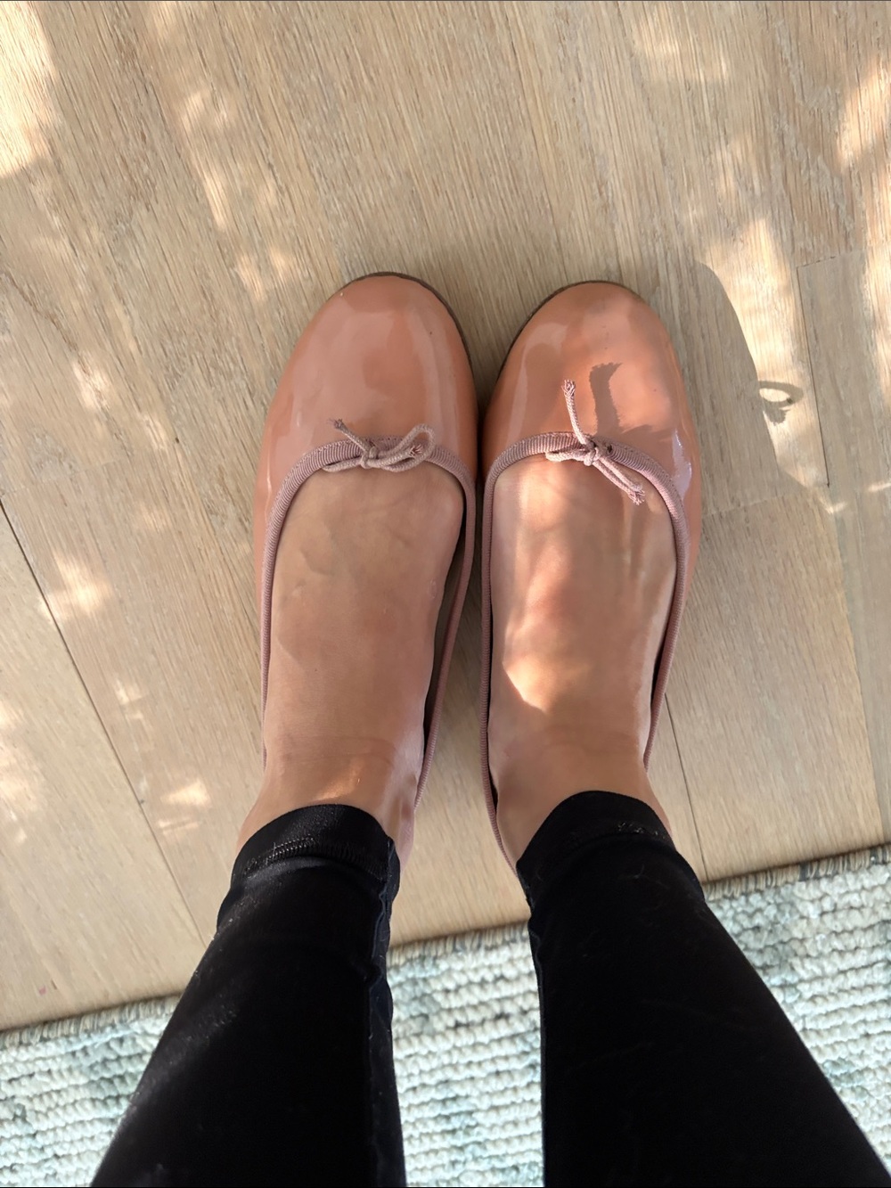 Repetto pinky-nude Patent Leather Ballet Flats size 38